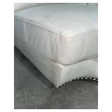 Abbyson Ivory Faux Leather Sectional Corner.