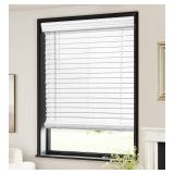 LazBlinds 2 inch Cordless Faux Wood Blinds, White