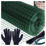 Sunmorn Hardware Cloth, 1/2 inch Mesh, Green