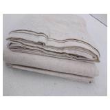 Jinchan Linen Blend Beige Curtains, 96 Inches Long, 2 Panels