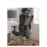 Hbada P3 Ergonnomic Office Chair with 2D Adjustable Lumbar Support, Office Chair with Adjustable Headrest and Armrest, 145Â° Stepless Tilt Function, Black(No Footrest)