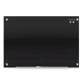 Quartet Glass Whiteboard, Magnetic Dry Erase White Board, 48" x 36", Black Surface, Infinity (G4836B) - Retail: $197.21