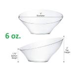 PLASTICPRO Disposable Angled Plastic Bowls Round Small Serving Bowl, Elegant for Party