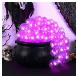 OYEFLY Halloween DIY Bubbling Cauldron Set,Halloween Decorations (Purple)