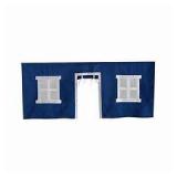 COTTON UNDERBED CURTAIN BLUE AND WHITE