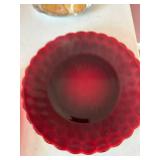 Vintage red plates