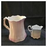 Antique coffee/water pitcher and cream pitcher Germany