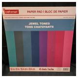 Craft smart paper, pad jewel tones 12"x12" scrapbooking cardstock textured