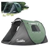 Tents for Camping, 2/3/4 Person Easy Pop Up Tents for Camping, Waterproof Windproof Automatic Setup Camping Tent with Extra Storage, 2 Doors Instant Family Tents for Hiking & Traveling