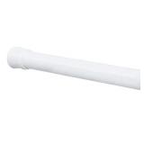 Home Curtain Adjustable Tension Shower Rod, 44" to 72", White