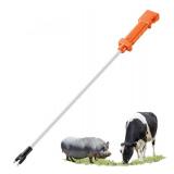 Cattle Prod, Waterproof Cattle Prod Stick with 2 LED Light, Rechargeable Electric Livestock Prod, Flexible Shaft (Total Length 34.7 Inch) for Cattle, Cow, Dog, Hog, Goat, and Sheep.