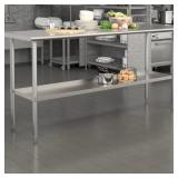 Flash Furniture Stainless Steel Worktable Shelf