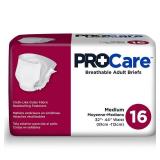 Adult Incontinent Brief ProCare Tab Closure Medium Disposable Heavy Absorbency- 1