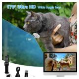 Kestanlora HD 1080P Cat Camera Collar Video Record, Wireless Mini Sport Cam,Small Action Cameras,Body Camera for Pet Supplies/Stuff,Outdoor/Inoor Birthday Gift No WiFi - Camera Only