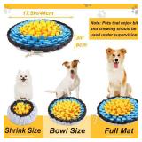 SZEE Snuffle Mat for Dogs, Pet Sniffing Mat for Smell Training and Slow Eating, Dog Snuffle Mat for Mental Stimulation and Dog Enrichment, Interactive Dog Toys for All Dogs (Yellow and Blue)