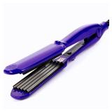 MBHAIR Ceramic Crimper Iron for Volumizing Fluffy Hairstyle, Corrugation Crimper Hair Iron, Anti Static Ceramic Hair Crimping Iron Adjust Temperature (Purple)