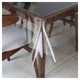 Walrus Clear Vinyl Tablecloth Protector Waterproof/Oil-Proof Plastic Square Transparent Sheet Table Cover 54X54 Inch