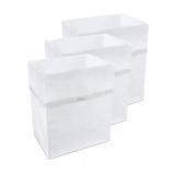 Clean Cubes 13 Gallon Disposable Trash Cans (3-Pack). Reusable Garbage and Recycling Bins for Parties, Events, and More (White - 17in Height x 13.5in Width x 10in Depth)