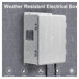 Namunanee Outdoor Electrical Junction Box, ABS Water Resistant Enclosure with Internal Mounting Panel & Hinged Cover (13inH* 9.2inL* 5.6inW)