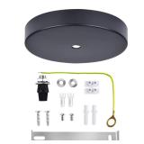 Arturesthome Ceiling Canopy Light Kit Rewind Single Hole with Hardware, Ceiling Plate for Pendant Lighting or Chandelier, Easier to Install Than Standard Canopies - Black 12cm