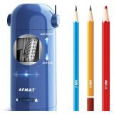 AFMAT Electric Pencil Sharpener for Colored Pencils 7-11.5mm, Fully Automatic Pencil Sharpener, Robot Pencil Sharpener, Rechargeable Hands-Free Pencil Sharpener for Large Pencils, Home, Classroom