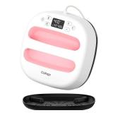 Calogy Heat Press Machine for T-Shirts 10inX10in, Portable Heat Press Fast Heat Up to 410?(210 ºC), Precise Temp Control, 15 Mins Auto Off Heat Transfer Printer (White Pink-10 * 10IN)