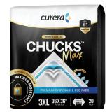 Chucks MAX Hospital Bed Pads Disposable Adult 36 x 36 Breathable Incontinence Pads - XXX-Large Pee Pads for Elderly Adults - Heavy Duty Absorbency Underpads - 400 Lbs. Patient Repositioning 20 Pads