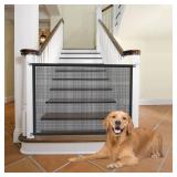 Dog Gate for Stairs Pet Gates for The House: Dogs Screen Mesh Gate for Doorways Stairways Indoor Safety 29 inches Tall, 38 inch Wide