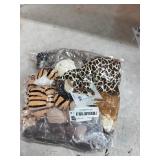 A 6 Pieces Safari Stuffed Animals Plush Jungle Animal Toys Set for Boys Girls, Lion Elephant Zebra Giraffe Tiger Monkey for Animal Themed Parties Student Award Christmas (Cute Style)