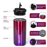 Icesip Insulated Coffee Mug 14oz,Travel Coffee Tumbler,Vacuum Insulated Coffee Mug with Leak Proof Screw Lid Coffee Cup for Men and Women for Hot & Cold Drinks