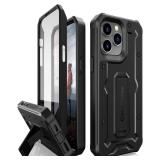 CaseBorne V Compatible with iPhone 14 Pro Max Case - Military Grade Full-Body Rugged with Kickstand and Built-in Screen Protector - Purple