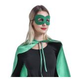 Kidsfere Adults Superhero Cape and Mask for Man Woman Halloween Vampire Cape Costume (GREEN)