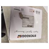 STICKGOO Peel and Stick Backsplash, PVC Wall Tiles Stick on Backsplash for Kitchen(10 Sheets, White Marble with Metal Silver)