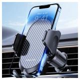 Miracase Phone Holders for Your Car with Metal Hook Clip, Air Vent Cell Phone Car Mount, Universal Automobile Cradle Fit for iPhone Android and All Smartphones, Dark Black