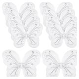 Chivao 10 Pieces Fairy Wings Butterfly Wings Wedding Decoration Costume Birthday Christmas Party Favors for Boys Girls(White)