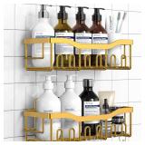 EUDELE Shower Caddy 2 Pack,Adhesive Shower Organizer for Bathroom Storage&Home Decor&Kitchen organizers and storage,No Drilling,Rustproof Stainless Steel Bathroom Shelf Organizer,Bathroom Decor Sets