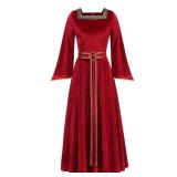 BLOOMIRO Mother Gothel Costume for Women Adult Dress Up Halloween Cosplay Outfit (Red, L)