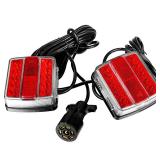 WUSHIXAN 2 Pcs Magnetic Trailer Lights for Towing,Trailer Light Kit with 7-Pin Plug, Trailer Lights Magnetic IP68 Waterproof, 24-foot Cable, DOT Certified