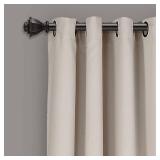 Lush Decor Insulated Grommet Blackout Window Curtain Panels, Pair, 52" W x 108" L, Wheat - Classic Modern Design - Chic Window Decor - Long Curtains For Living Room, Bedroom, Or Dining Room