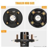 2 Sets 4 Lug Trailer Hub Kit for 2000 Lbs,4Ã4" Trailer Hub fit 1" and 1"-1/16" Trailer Axles,Trailer Hub 4 Lug,4 Lug Trailer Hub Assembly,Boat Trailer Hubs 4 Lug