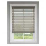 LEVOLOR 2-in Slat Width 46-in x 64-in Cordless Greige Faux Wood Room Darkening Horizontal Blinds