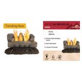 Master Forge 19.75-in 30000-BTU Dual Fuel Dual Vented Gas Fireplace Logs with Thermostat