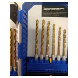 Kobalt 21-Piece Assorted Titanium Coated Hss Jobber Length Twist Drill Bit Set - Missing One