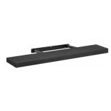 Floating Shelves, 47inch Large Wall Mounted Shelves for Bathroom, Bedroom, Living Room, Kitchen, Office, Hanging Shelf for Wall DÃ©cor Storage, Set of 2, Black