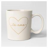 16oz Stoneware Te Amo Mug White - Thresholdâ¢