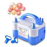 YIKEDA Electric Air Balloon Pump, Portable Dual Nozzle Electric Balloon Inflator/Blower for Party Decoration,Used to Quickly Fill Balloons - 110V 600W [Blue] Retail $19.99