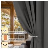 BONZER Room Divider Curtain Total Privacy Wall Grommet Thermal Insulated Wide Blackout Curtains for Bedroom Living Room, 96L x 70W Inch (8L x 5.8W ft), 1 Panel, Dark Grey Retail $44.99