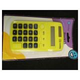 Calculator Green, Basic Small Solar and Battery Operated, Large Display Four Function, Auto Powered Handheld Calculator School and Kids Available in Blue, Red, Purple, Grey, Pink, 1 PK â by Enday