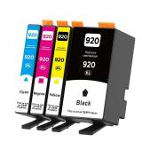 920XL Ink Cartridges Replacement for HP 920 XL 920-XL Works with Officejet 6500A 6000 6500 7000 7500 7500A Printer (Black & Cyan & Magenta& Yellow, 4 Combo Pack)