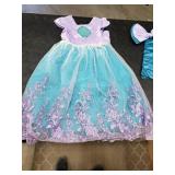 UPORPOR Light Up Dress Princess Costume Girls Halloween Outfit for Toddler Christmas Dress for Teens Kids Birthday Party Carnival, 120